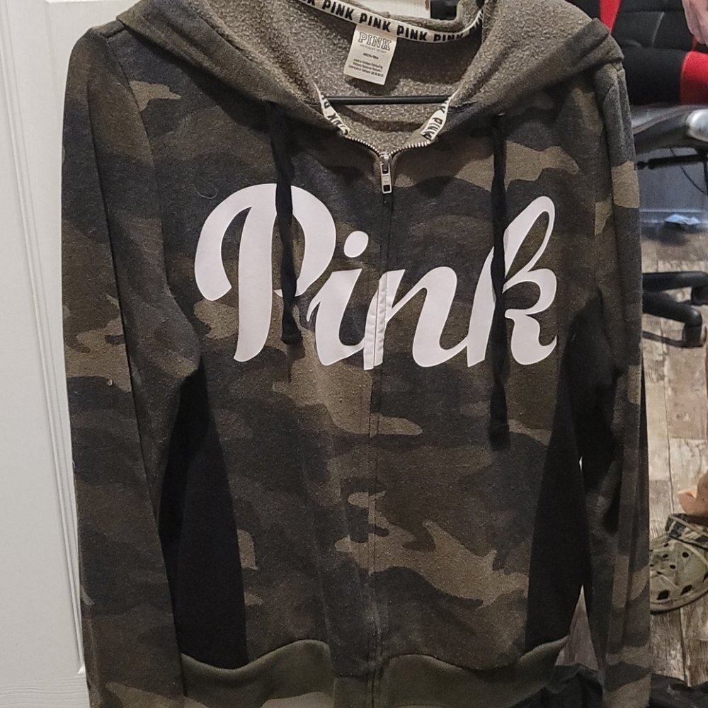 Pink camo hoodie
